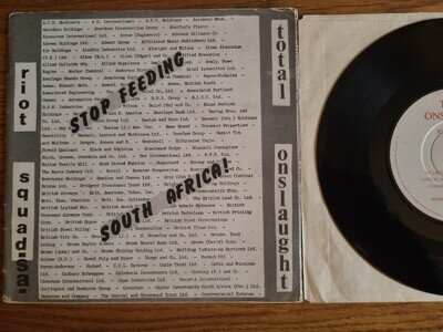 Riot Squad SA – Total Onslaught 1981 Final Hour Records EP Punk 7”