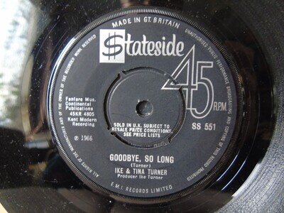 IKE & TINA TURNER GOODBYE, SO LONG 1966 STATESIDE 7" NM SOUL