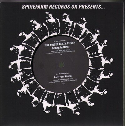 Five Finger Death Punch Falling In Hate/Far From Home 7" vinyl UK Spinefarm 2011