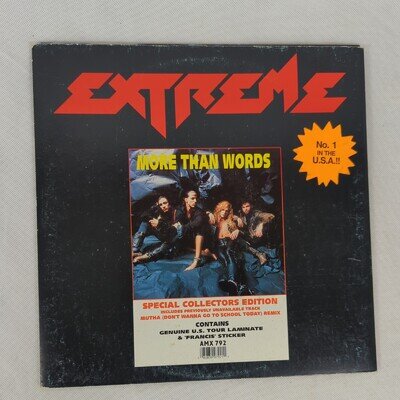 Extreme More Than Words 1991 Special Collectors Edition 12” Single Record AMX792