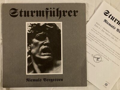 STURMFUHRER-Niemals Vergessen LP RARE 2010 INCANTATION DEATHKEY DARK AMBIENT