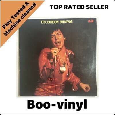 Eric Burdon ~ Survivor Lp Vinyl Record Blues Rock EX / EX