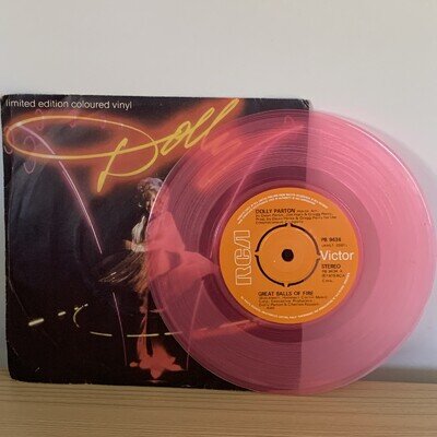 DOLLY PARTON Great Balls Of Fire 7" Limited Edition Colour Vinyl 1979 RCA PB9434