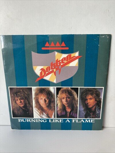 Dokken Burning Like A Flame / Lost Behind Wall Record 7” Rock Metal