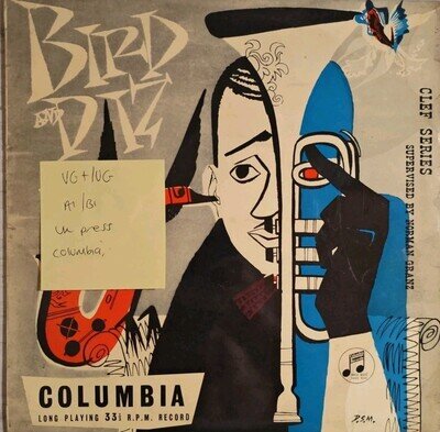 Charlie Parker Dizzy Gillespie Bird And Diz Vinyl Record VG+/VG 33C 9026 1956