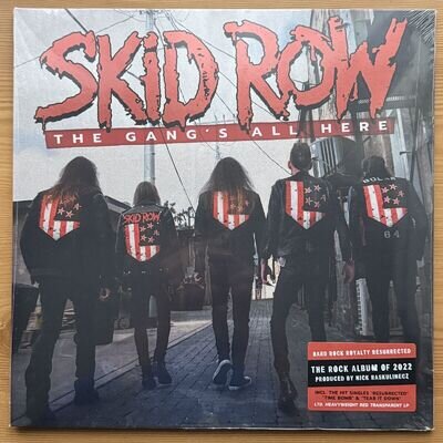 Skid Row The Gang’s All Here Ltd Red Transparent Vinyl LP. 2022. Ear Music.