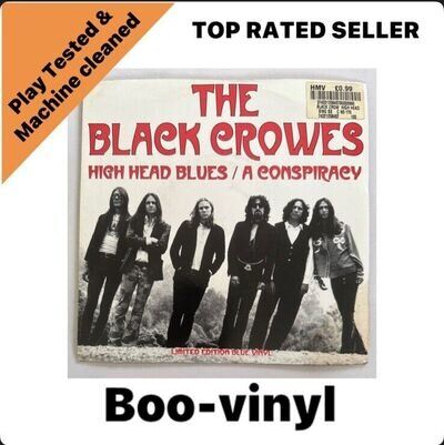 The Black Crowes-High head blues 7" P/S 1994 blue vinyl EX / VG+ Condition