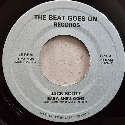 Jack Scott ** Baby, She's Gone / Two Timin' Woman - Ex Con Rock 'n' Roll 7"