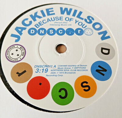 Jackie Wilson ** Because Of You ** UK DNSCR ** Northern Soul **