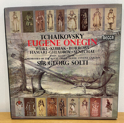 EUGENE ONEGIN DECCA BOX SET 1ST PRESS 1975 SOLTI BURROWS COVENT GARDEN NM/EX 3LP