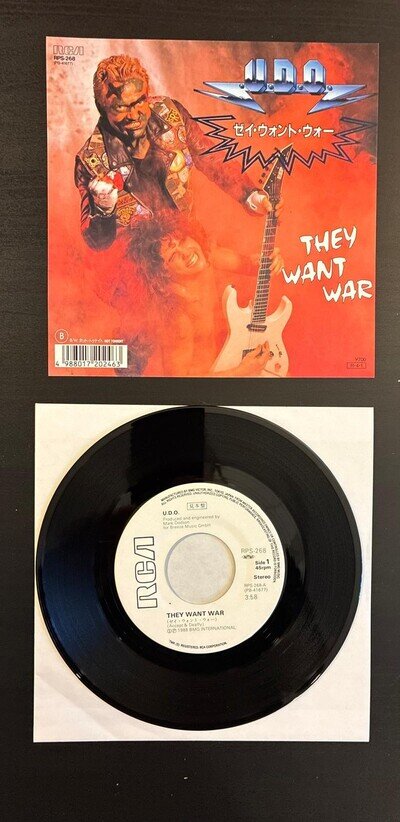 U.D.O. They Want War 7'' 1988 JAPAN SINGLE PROMO Helloween ACCEPT Rare!