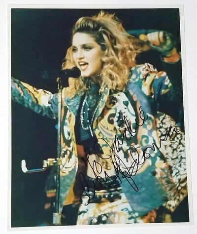 Madonna REAL hand SIGNED 8x10" Photo JSA LOA Autographed RARE YOUNG EVERY LETTER