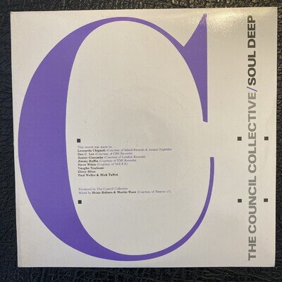 The Council Collective - Soul Deep Pt 1&2 7" Polydor - MINE 1, 1984 *EXCELLENT*