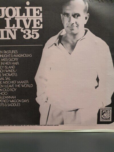 Al Jolson Jolie Live In 35 Quakiduk Leninmax Vinyl LP