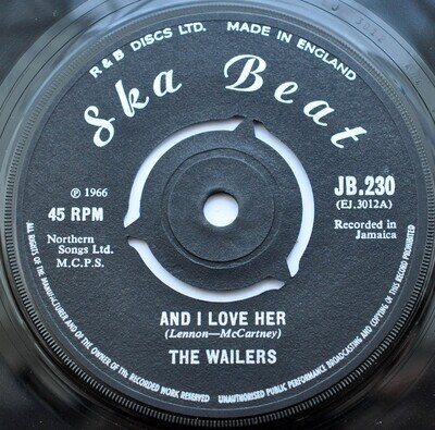 WAILERS & I LOVE HER 1966 SKA BEAT A1 B1 STUDIO ONE BEATLES BOB MARLEY REGGAE NM