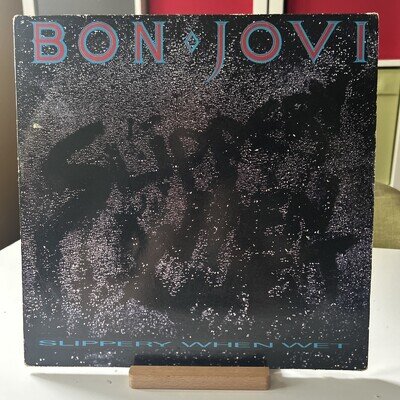 Bon Jovi Keep Slippery When Wet LP vinyl 1992 with inner VG/VG+
