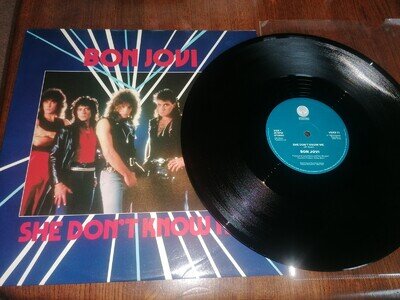 BON JOVI She Don't Know Me 12" UK Maxi-Single Vinyl 1984 VERX 11