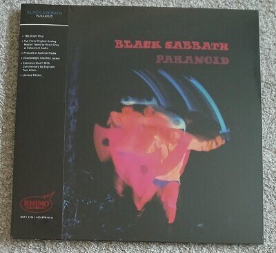 Black Sabbath Paranoid 2025 Rhino High Fidelity LP Unnumbered NEW AND SEALED