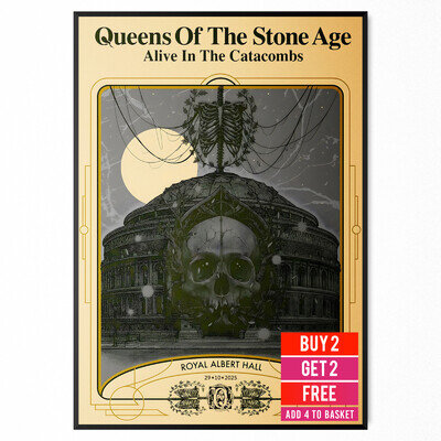 Queens of the Stone Age Concert Poster Print 29th Oct For Rock Fans A5 A4 A3