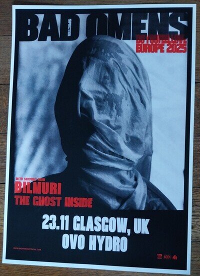 Bad Omens - live band music show 2025 promotional tour concert gig poster