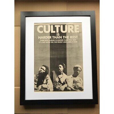 CULTURE HARDER THAN THE REST (A)(FRAMED) POSTER SIZED original music press adver