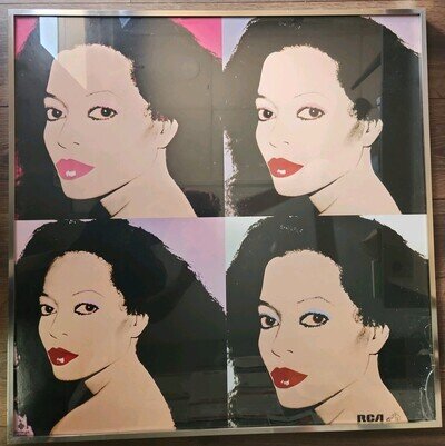 Rare Original Andy Warhol 1982 Diana Ross RCA Silk Electric Promo Poster