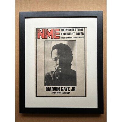 MARVIN GAYE 1984 NME TRIBUTE COVER (FRAMED) POSTER SIZED original NME tribute co
