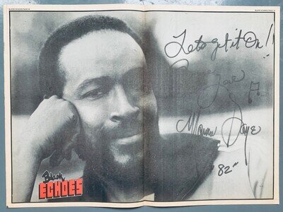 MARVIN GAYE vintage 1983 MAGAZINE POSTER Let's Get It On