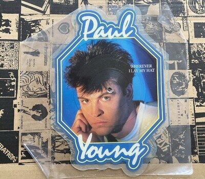 Paul Young - Wherever I Lay My Hat - 7" Shaped Picture Disc - 1983 Epic UK