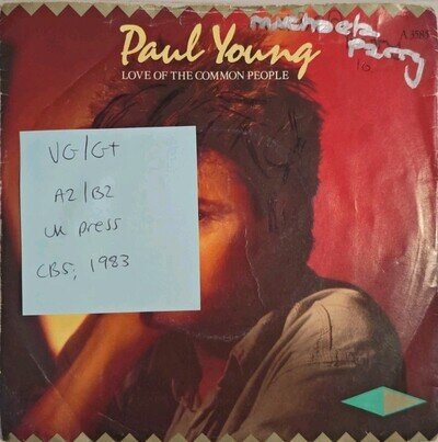 Paul Young Love Of The Common People Vinyl Record VG/G+ A 3585 1983