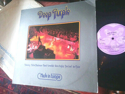 DEEP PURPLE - Made In Europe, RARE ORIG 1976 UK 'PICTURE LABEL' LP / inner