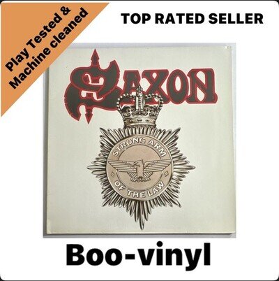 Saxon ~ Strong Arm Of The Law Vinyl LP Record 1980. Carrere French Issue EX/EX