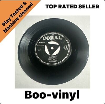 Buddy Holly - Heartbeat 7” Tri Centre Vinyl Record 1958 VG+