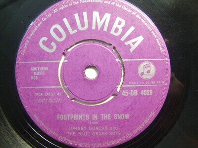 Johnny Duncan – Footprints in the Snow 1957 7” Columbia DB 4029
