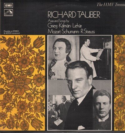 HLM7010 Richard Tauber Arias and Songs By Grieg / Kalman / Lehar / Mozart LP