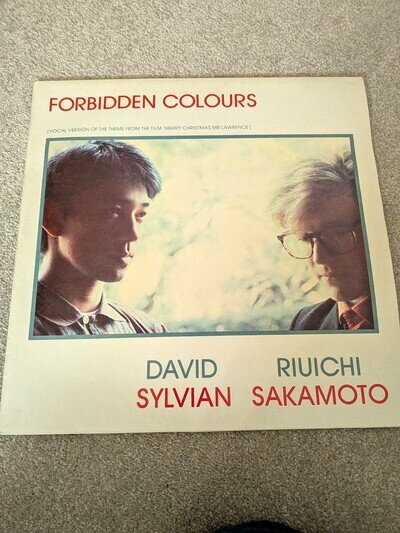 David Sylvian Ryuichi Sakamoto Forbidden Colours UK 12'' Virgin VS601-12 1983 EX