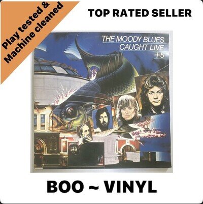 The Moody Blues Caught Live +5 Double Vinyl LP - EX / VG+ Condition