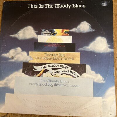 THE MOODY BLUES - GREATEST HITS The Best Of UK 1977 2xLP VG+
