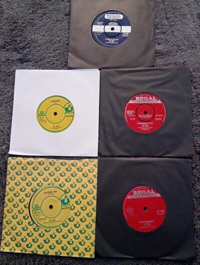 THE MOVE 5 7" SINGLES - BRONTOSAURUS, BLACKBERRY WAY , CALIFORNIA MAN