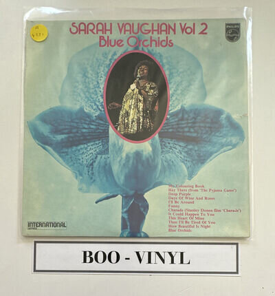 Sarah Vaughan Sarah Vaughan Vol 2 (Blue Orchids) 1964 LP Album Jazz Blues Ex/Vg+