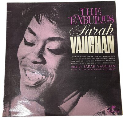 Sarah Vaughan The Fabulous Vinyl Record Hollywood All Stars 6193