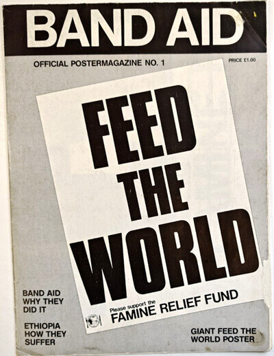 Band Aid Feed the World Poster Magazine 1984 Issue 1 Rare Vintage magazine