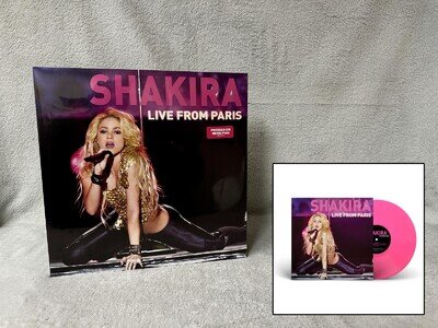 Live From Paris • Shakira • NEW/SEALED Neon Pink Colored Vinyl LP Record