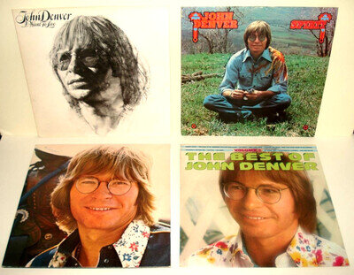 JOHN DENVER : Collection of 4 x LP Vinyl Album Records. Country & Western.
