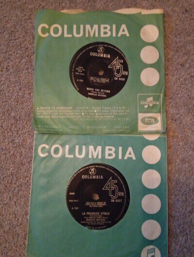 Mireille Mathieu - La Premiere Etoile & When You Return 7" Vinyl Singles