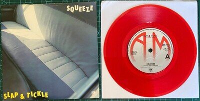 Squeeze - Slap & Tickle - 7" - RED VINYL - VG+/EX- - A2/B2 - AMS 7466 - A&M