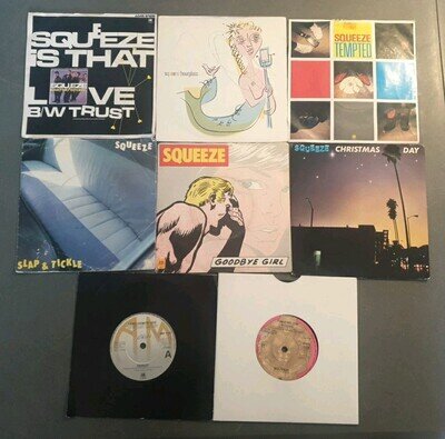 JOB LOT OF 8 x Squeeze 7" Vinyl Singles - ALL LISTED AND GRADED