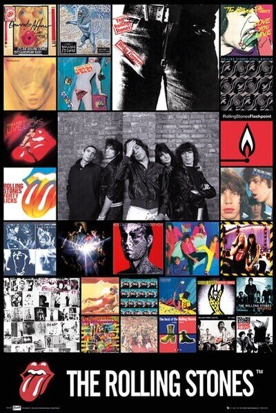 Rare 2013 Rolling Stones Discography Maxi Poster 36" X 24" - 91cm X 61cm Sealed