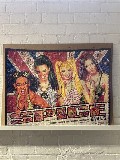Spice Girls Shoreline Aphitheater Poster, 13 August 1998 Signed for Louis Spence