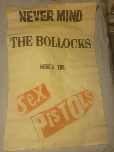 Original, Genuine Sex Pistols Never Mind The Bollocks Poster.